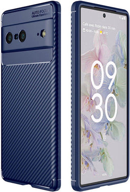 iMoshion Hoesje Geschikt voor Google Pixel 7 Hoesje Siliconen - iMoshion Carbon Softcase Backcover - Blauw