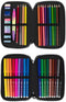 Dubbele etui Milan Sunset Zwart Roze 34 Onderdelen