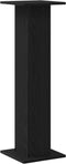 vidaXL - Plantstandaard - 2 - stuks - Zwart - Eiken - 30x30x95 - cm - Bewerkt - Hout