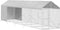 vidaXL - Hondenkennel - met - dak - 2x10x2,5 - m - gegalvaniseerd - staal - zilver