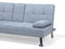 ROXEN - Slaapbank 3-zits - Lichtgrijs - Polyester