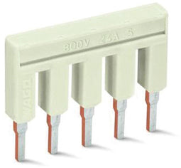 Wago Jumper, 5-weg, geïsoleerd, lichtgrijs