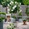 Plant in a Box - Rosa Palace 'Kailani' - Witte stamroos voor binnen,tuin,terras of balkon - Pot 19cm - Hoogte 80-100cm