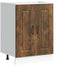 vidaXL - Spoelbakonderkast - Kalmar - 60x46x81,5cm - bewerkt - hout - gerookteiken