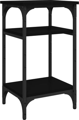 vidaXL - Bijzettafel - 35x30x60 - cm - bewerkt - hout - zwart