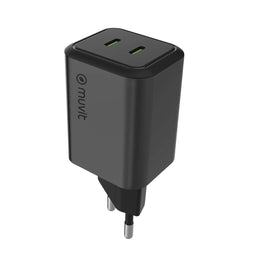 Muvit WCEU66-45-C2 - Oplader - Snellader 45 W - Zilverkleurig