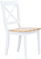 vidaXL - Eetkamerstoelen - 2 - st - massief - rubberwood - naturel - en - wit