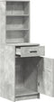 vidaXL - Hoge - kast - Betonnen - Grijs - 40x41x135 - cm - Kunststof - Hout