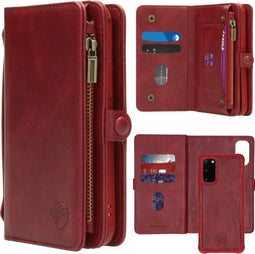 iMoshion Hoesje Geschikt voor Samsung Galaxy S20 Hoesje Met Pasjeshouder - iMoshion 2-in-1 Wallet Bookcase - Rood