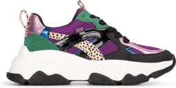POSH by Poelman GIGI - Dames sneakers - Chunky zool 3.5 cm - Paars met groen