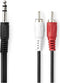 Nedis Stereo-Audiokabel - 6,35 mm Male - 2x RCA Male - Vernikkeld - 2.00 m - Rond - Polybag