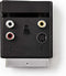 Nedis SCART-Adapter - SCART Male - S-Video Female / SCART Female / 3x RCA Female - Vernikkeld - Schakelbaar - ABS - Zwart - 1 Stuks - Doos