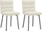 vidaXL - Eetkamerstoelen - 2 - st - fluweel - crèmekleurig