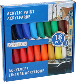 Acrylverf set 18-delig - 18 tubes 36ml - Multicolor