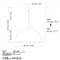 opviq Kure 236 - Hanglamp - 60 cm Ø - Verstelbare hoogte - Mint