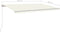 vidaXL - Luifel - automatisch - met - LED - en - windsensor - 5x3 - m - crèmekleurig