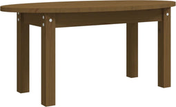 vidaXL - Salontafel - 80x40x35 - cm - massief - grenenhout - honingbruin