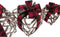 Set decoratieve dozen DKD Home Decor Ziverachtig LED Rotan Purpurine (25 x 25 x 30 cm)