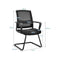 Coast Network - Bureaustoel - Ergonomisch met mesh rugleuning tot 136 kg - Zwart 60 x 54,5 x 94 cm