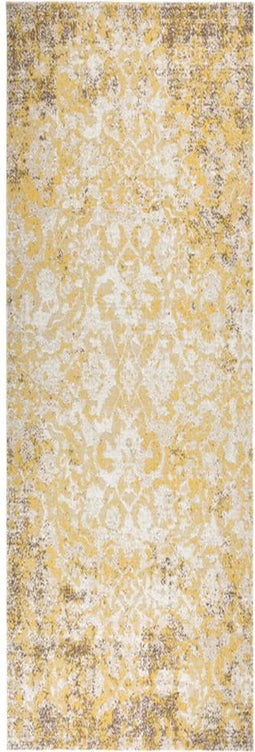 vidaXL - Buitenkleed - platgeweven - 80x250 - cm - geel