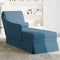 vidaXL - Chaise - longue - met - bolster - en - rechterarmleuning - fluweel - blauw