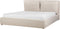 BAJONNA - Bed met opbergruimte - Lichtbeige - 180 x 200 cm - Polyester