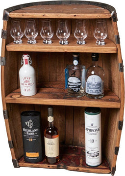 Open Whiskykast van oude whiskyvaten Large - 60 x 30 x 90 cm - Handgemaakt - Darach Scotland