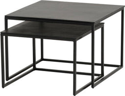 Salontafel Steven set van 2 Medium - Black antique | Meubelplaats