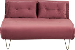 VESTFOLD - Slaapbank 2-zits - Roze - Fluweel