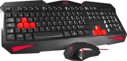 Toetsenbord met Gaming Muis Tacens MCP1 Zwart Rood