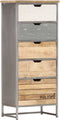 vidaXL - Ladekast - 45x30x105 - cm - massief - mangohout