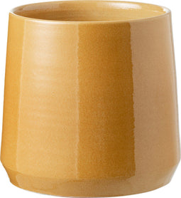 J-Line bloempot Rond - keramiek - oker - large - Ø 26 cm
