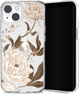 Selencia Hoesje Geschikt voor iPhone 14 Plus Hoesje - Selencia Zarya Fashion Extra Beschermende Backcover - goud