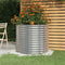 vidaXL - Plantenbak - 80x80x68 - cm - gepoedercoat - staal - zilverkleurig