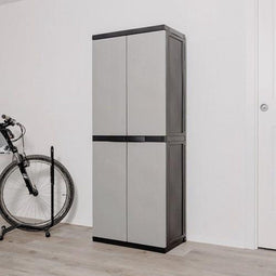 kast bios midi 165cm zwart-grijs