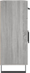 vidaXL - Dressoir - 69,5x34x90 - cm - bewerkt - hout - grijs - sonoma - eikenkleurig