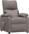 vidaXL Fauteuil verstelbaar stof taupe