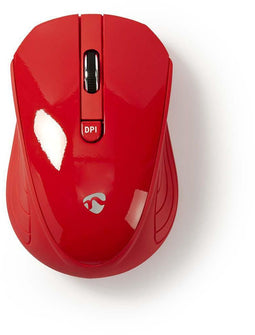 Nedis MSWS400 - Draadloze muis - Ergonomisch - Rood