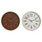 Muurklok Home ESPRIT Wit Bruin Gouden PVC 45 x 4 x 45 cm (2 Stuks)