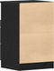 vidaXL - Nachtkastje - Zwart - Eiken - 40x35x65 - cm - Gemaakt - van - Bewerkt - Hout