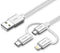 UGREEN 50203 - 3-in-1 USB-A Kabel - Micro-USB USB-C Apple Lightning - Wit