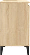 vidaXL - Badkamerkast - 65x33x60 - cm - bewerkt - hout - sonoma - eikenkleurig
