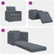 vidaXL - Vloersofa - Enkel - Convertible - Fluweel - 74x77x81 - cm - Donkergrijs