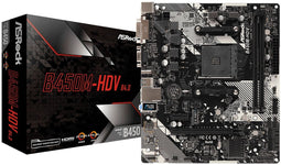 ASRock B450M-HDV R4.0 - Moederbord - AM4 Socket - Micro-ATX - 64GB DDR4