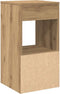vidaXL - Nachtkastje - met - lade - 35x34x66,5 - cm - artisanaal - eikenkleurig