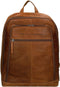 Chesterfield James Leren Laptop Rugzak - 14 inch - Cognac