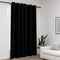 vidaXL - Gordijn - linnen-look - verduisterend - met - ogen - 290x245 - cm - zwart