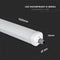 V-TAC VT-1249-N LED Batten Waterdichte Fitting - 36W - Wit - 6400K - SMD - Buis - 1200x65x58mm - IP65 - Bundel - van - 6
