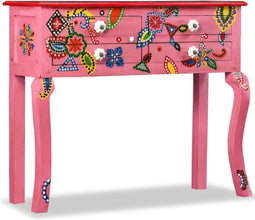 vidaXL - Wandtafel - handgeschilderd - massief - mangohout - roze