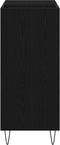 vidaXL - Recordkast - Zwart - Eiken - 84.5x38x90 - cm - Verwerkt - Hout